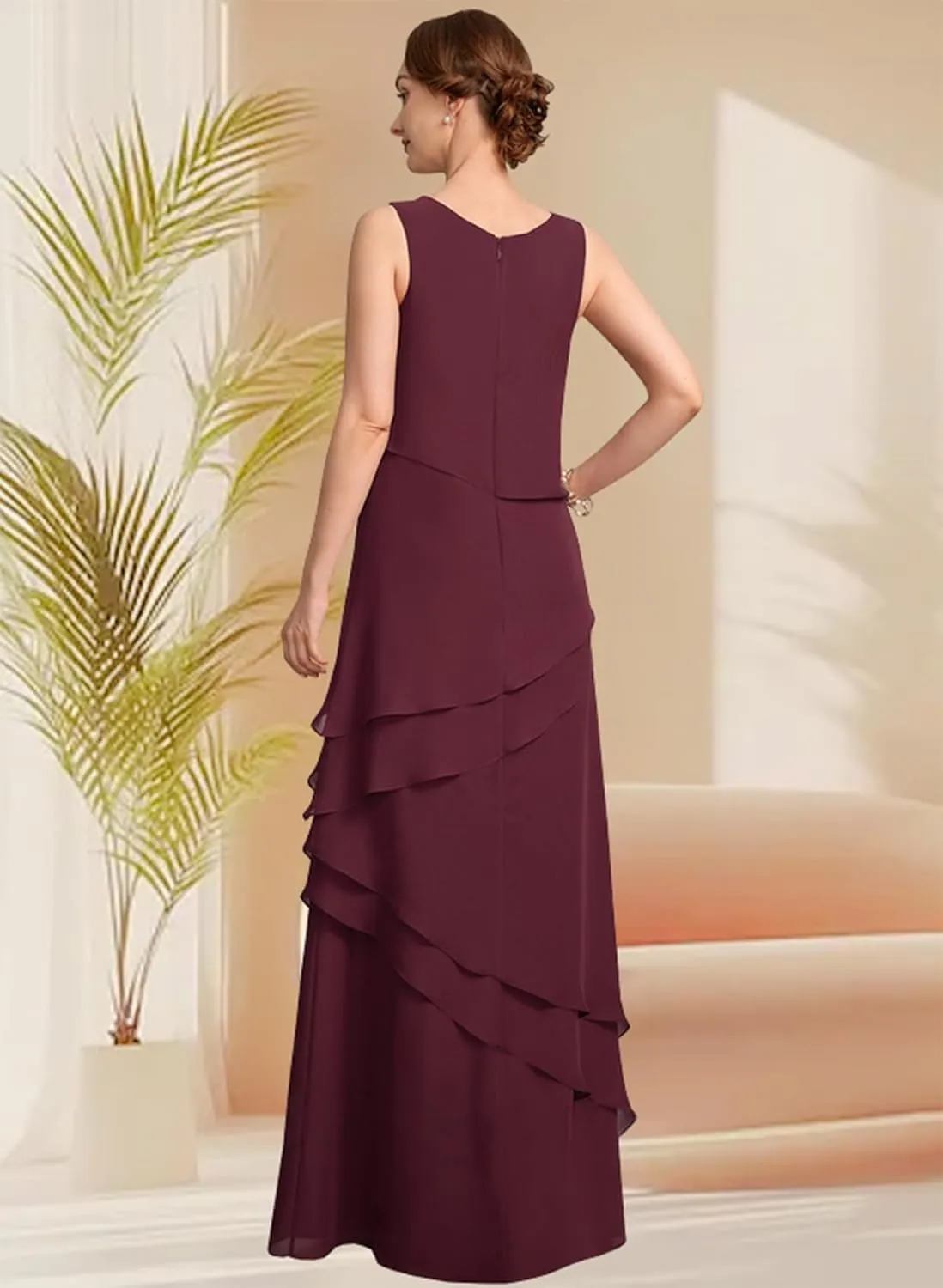 Mother of The Bride Dresses for Wedding Two Pieces Floor-Length Dresses for Women Formal WLJ100