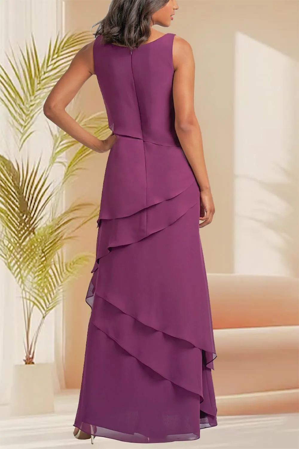 Mother of The Bride Dresses for Wedding Two Pieces Floor-Length Dresses for Women Formal WLJ100