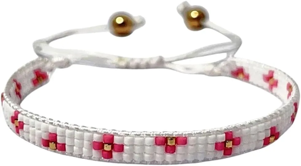 New 2026 Arrive 1Pcs Colored Glass Bead Hand Woven Bracelet Simple Daily Jewelry Delicate Couple Bracelet Jewelry Gift Fashion Trendy Accessories Creative