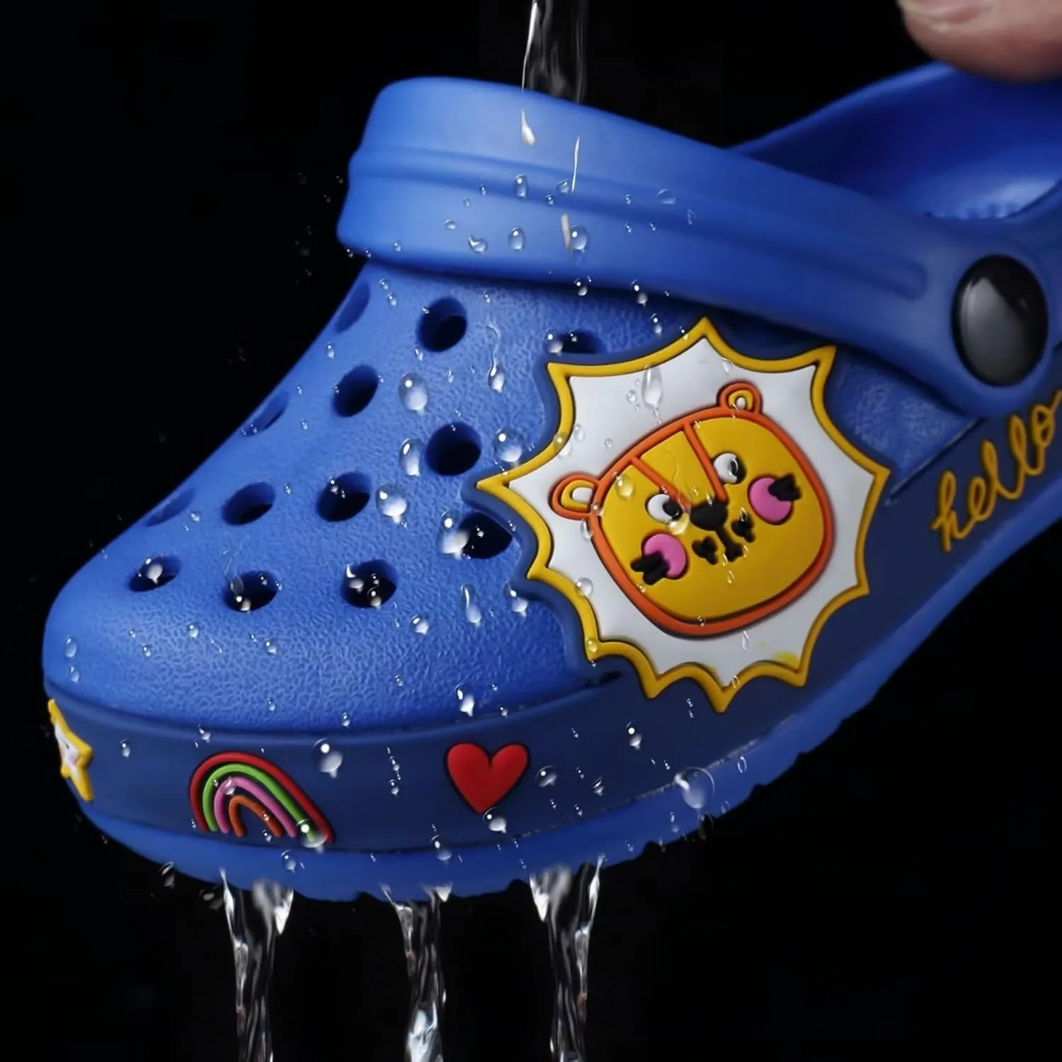 OHSNMAKSL Toddler Clog Slippers Garden Sandals Slip On Water Shoes Sneakers Cartoon Slides for Boys and Girls Children Beach Pool Shower
