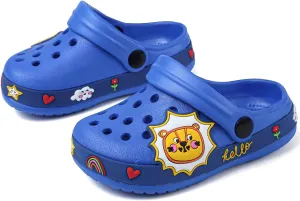 OHSNMAKSL Toddler Clog Slippers Garden Sandals Slip On Water Shoes Sneakers Cartoon Slides for Boys and Girls Children Beach Pool Shower