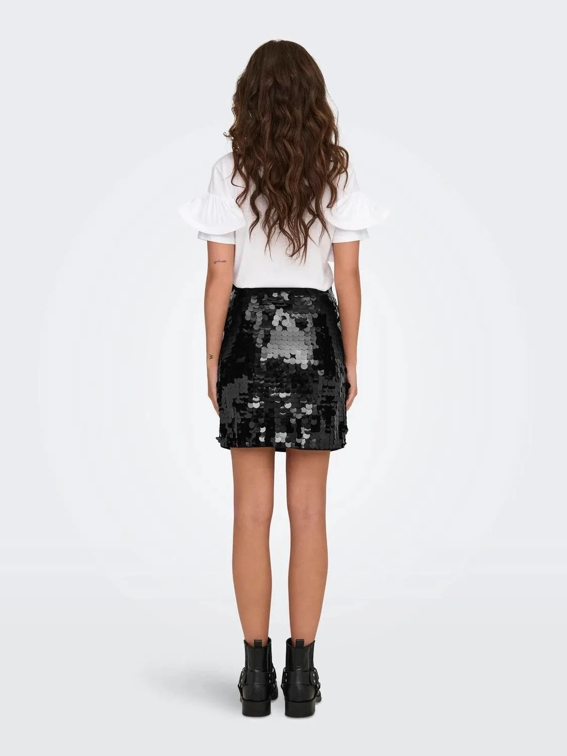 ONLY - Black Sequin Mini Skirt