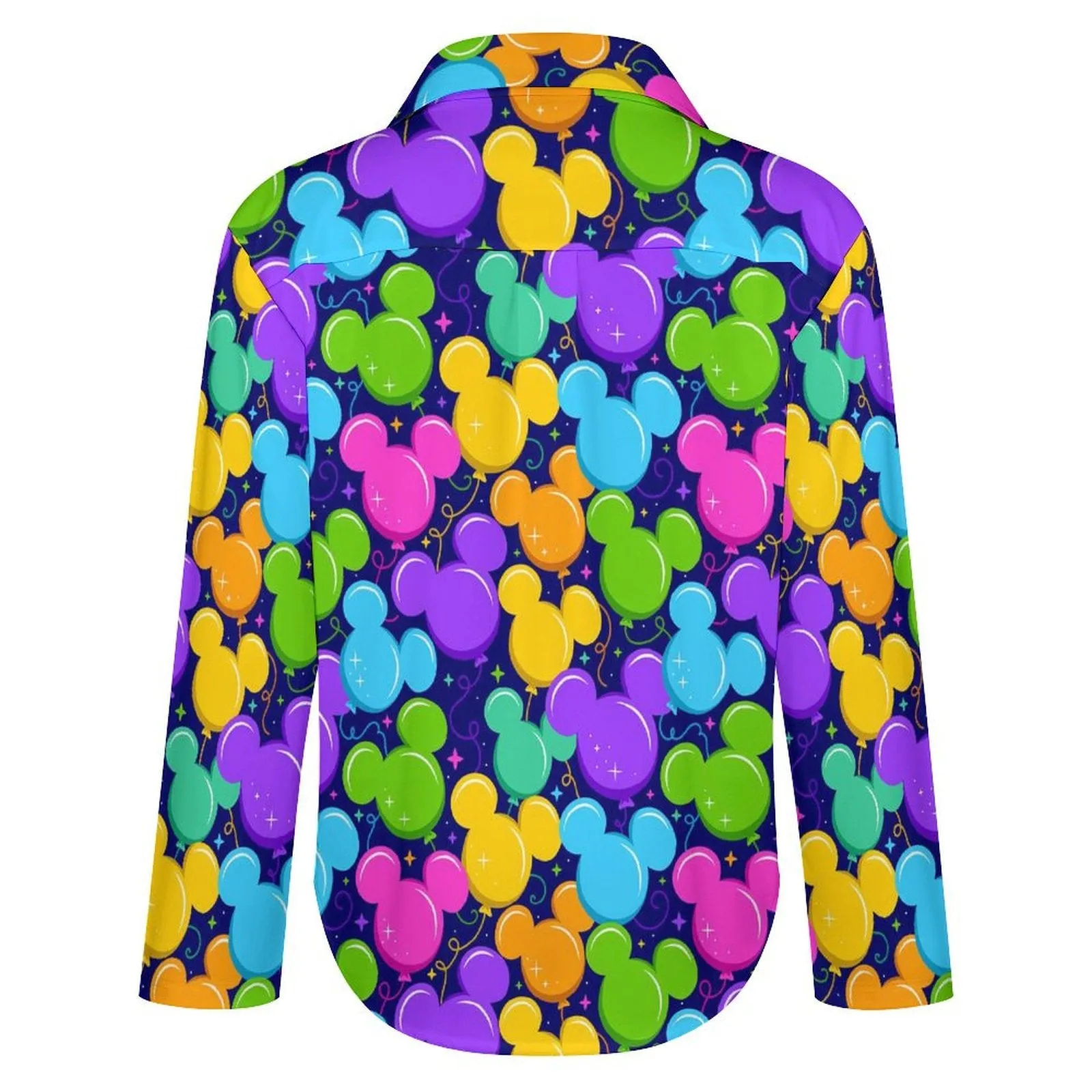Park Balloons Long Sleeve Button Up Blouse