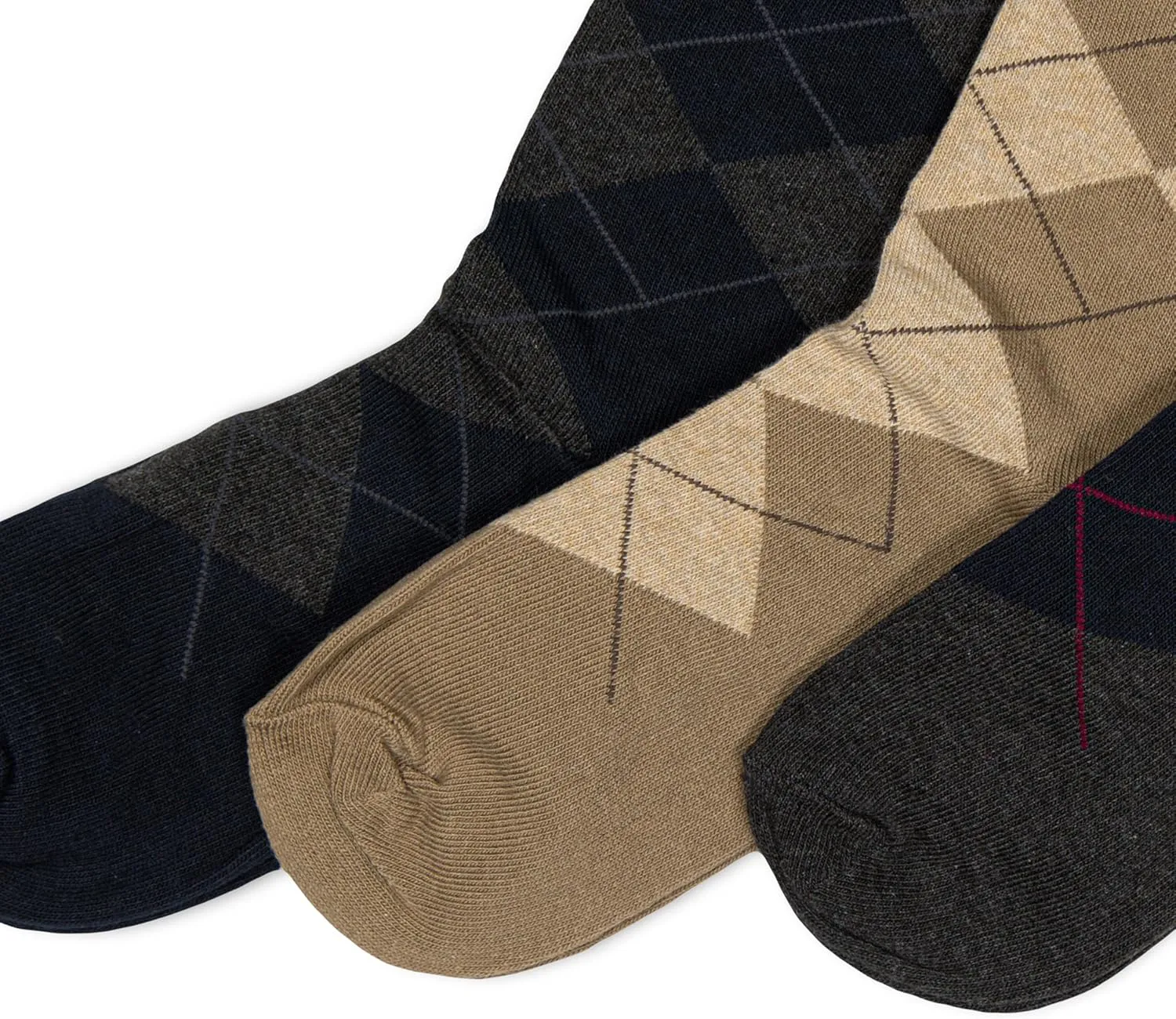 Polo Ralph Lauren Boys' Argyle Pattern Dress Crew Socks-3 Pair Pack-Soft Lightweight Cotton Comfort