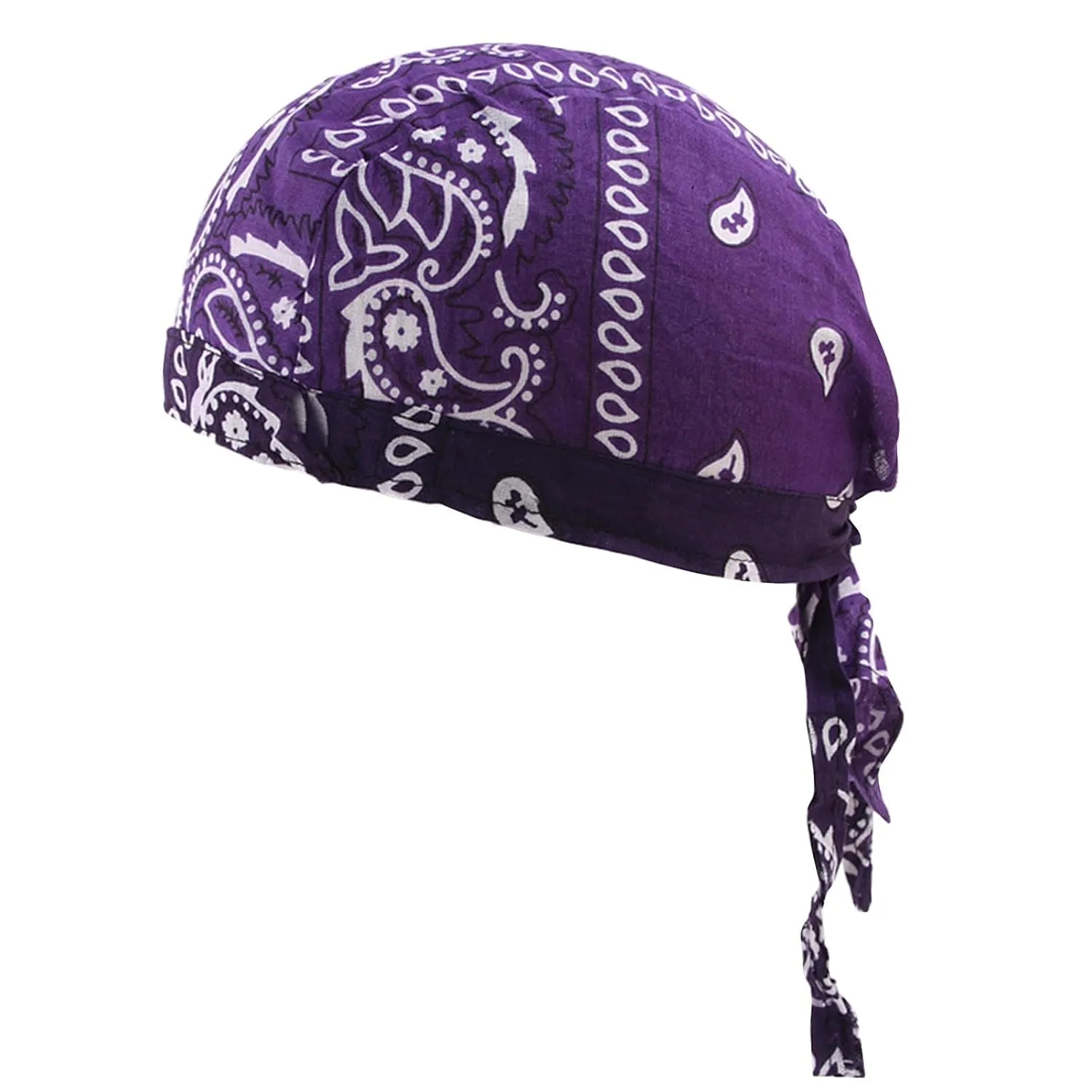 Pre Tied Wide Head Scarf for Women Long Turban Head Wraps Headbands Cancer Chemo Bandana Headscarf Hat Cap (Black White Purple Blue, One Size)