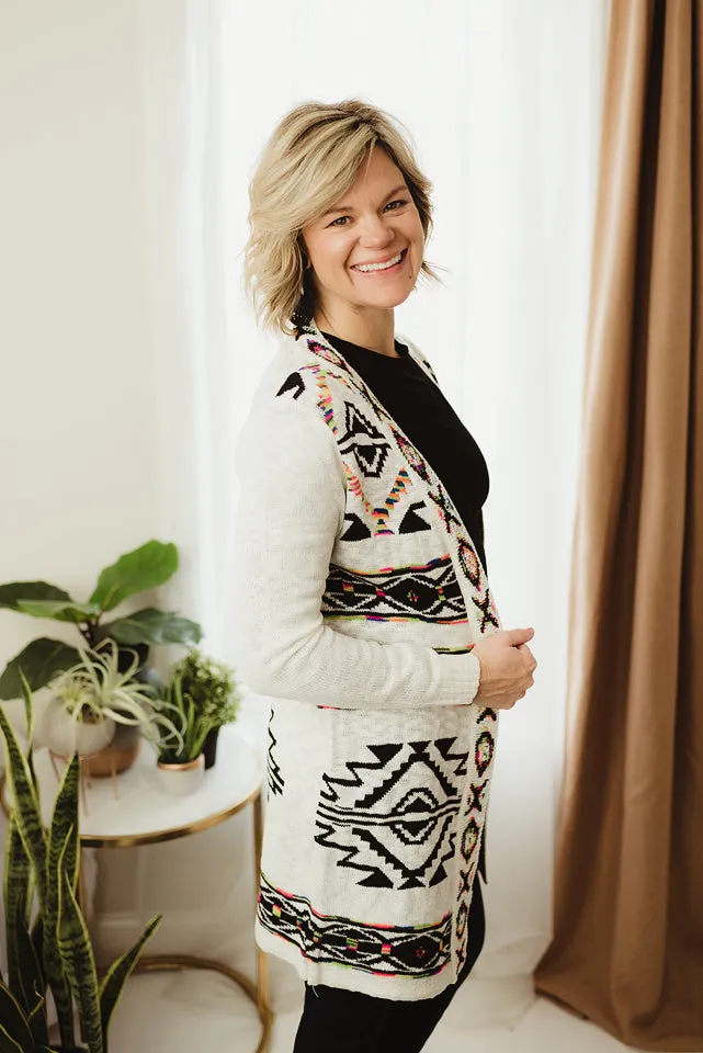 Rainbow Aztec Cardi
