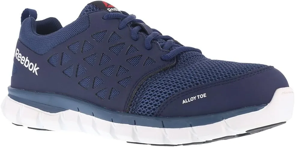 Reebok Work Men's Rb4043 Sublite Cushion Work Safety Athletic Alloy Toe Shoe Navy