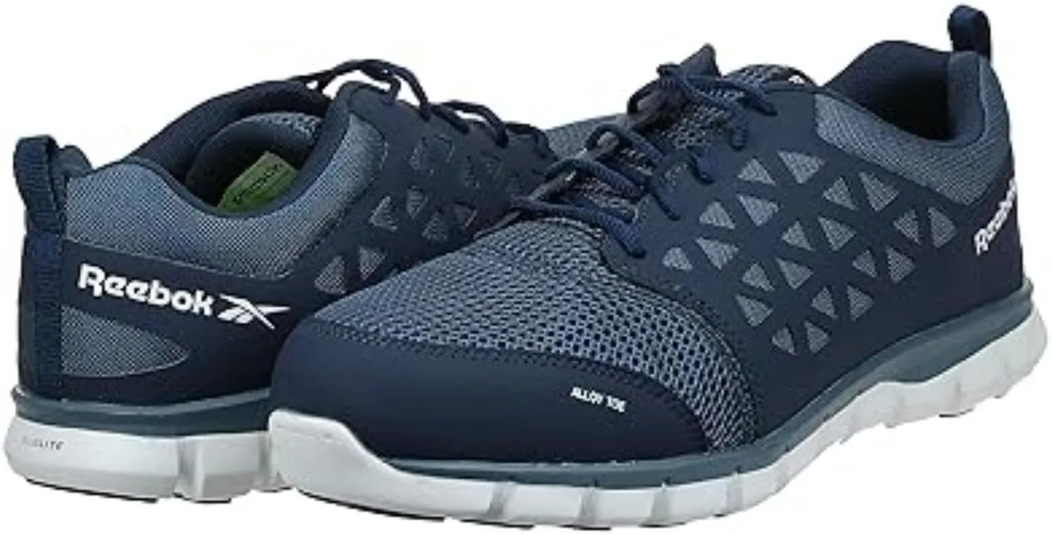 Reebok Work Men's Rb4043 Sublite Cushion Work Safety Athletic Alloy Toe Shoe Navy
