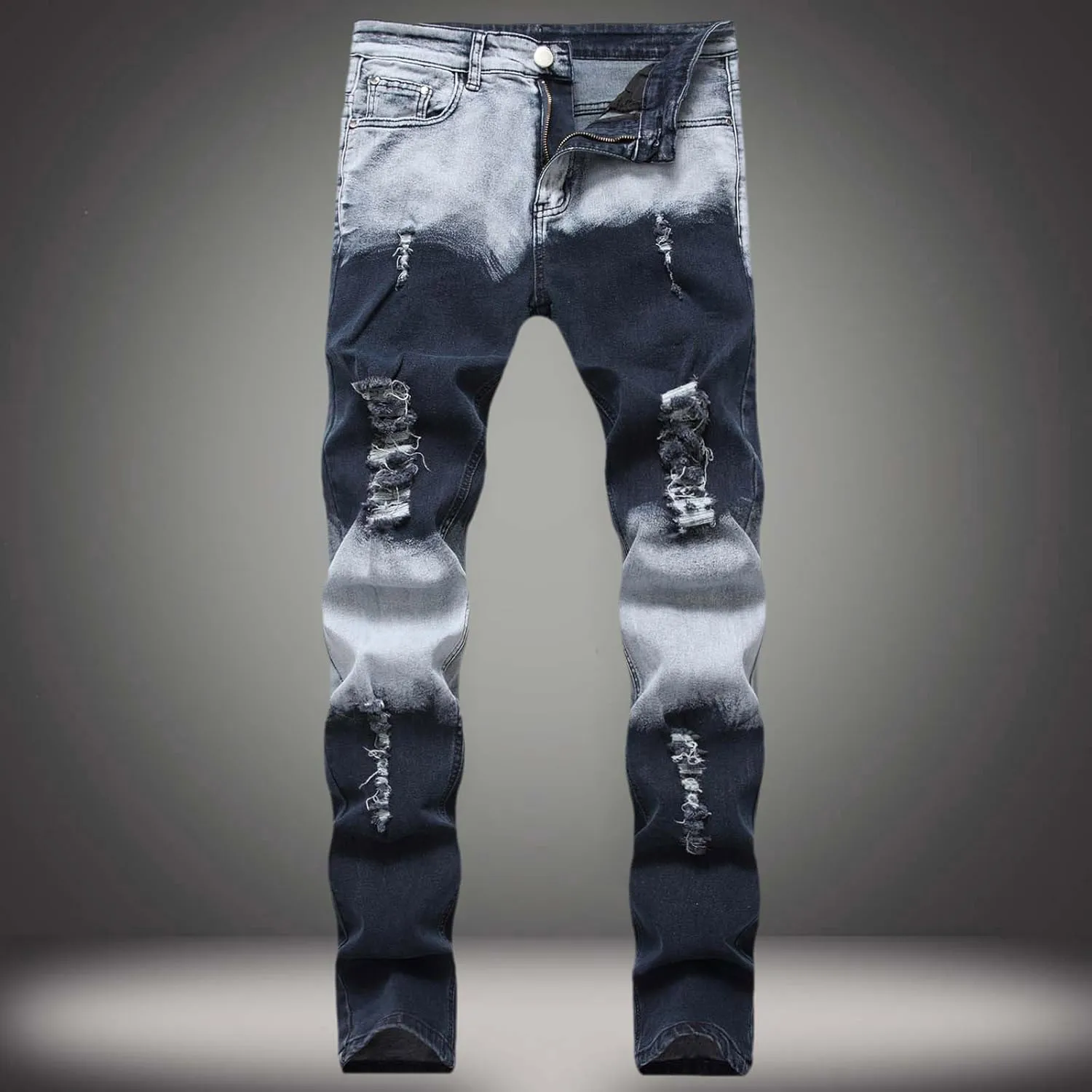 Ripped Jeans Men Baggy Jeans Y2k Hip Hop Denim Pants Vintage Jeans Loose Fit Cargo Jeans Streetwear
