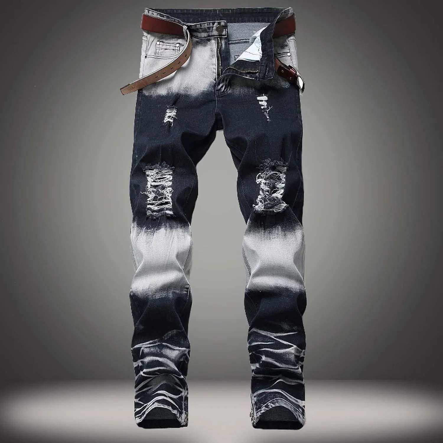 Ripped Jeans Men Baggy Jeans Y2k Hip Hop Denim Pants Vintage Jeans Loose Fit Cargo Jeans Streetwear