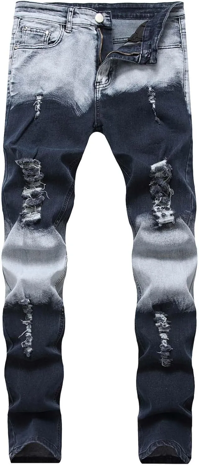 Ripped Jeans Men Baggy Jeans Y2k Hip Hop Denim Pants Vintage Jeans Loose Fit Cargo Jeans Streetwear