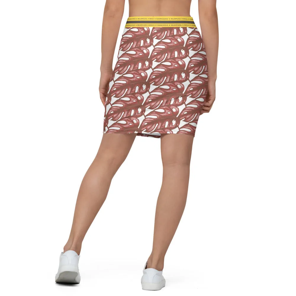 Rotten Banana Clothing Pencil Skirt Coral