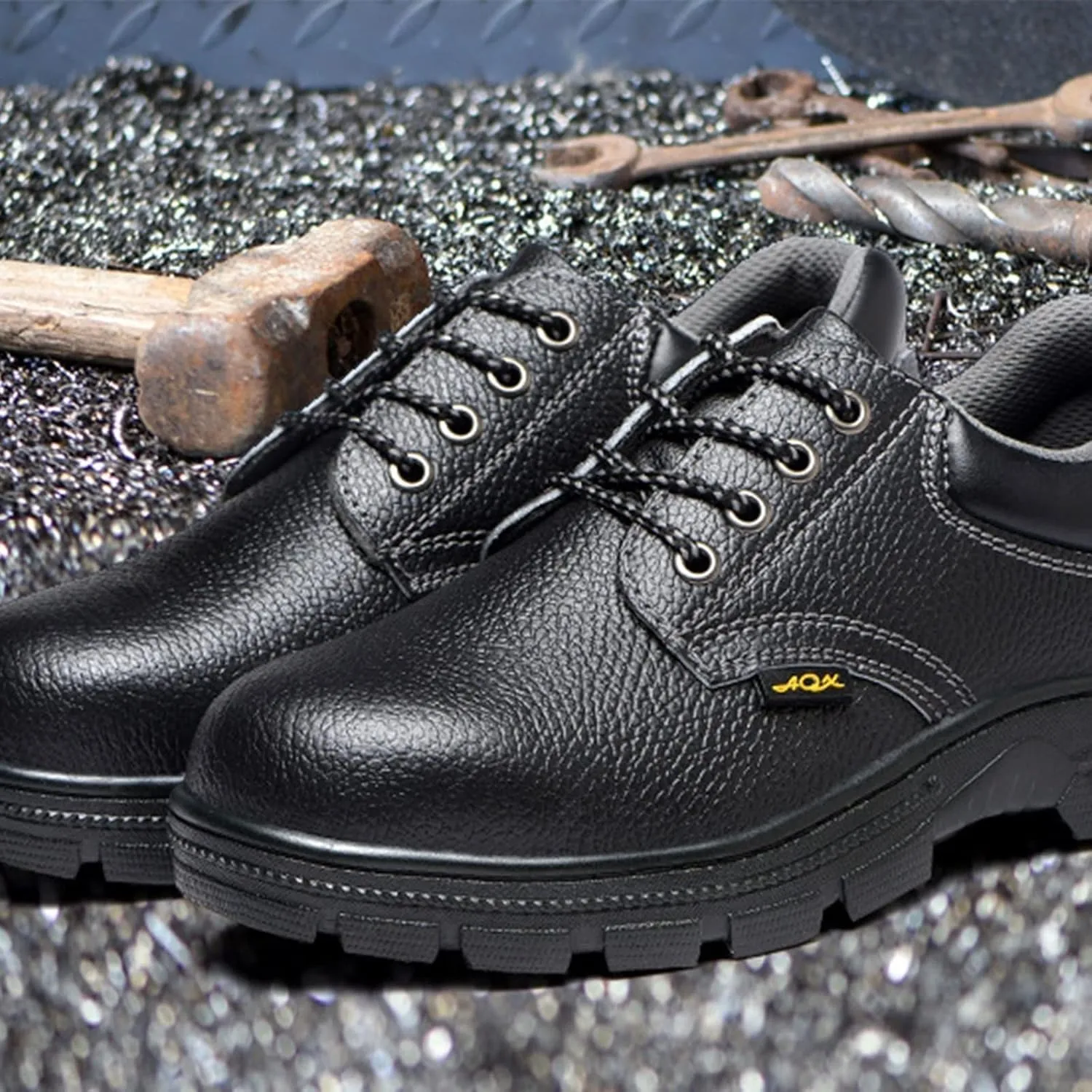 Safety Shoes Men Steel Toe Cap Trainers Lightweight Work Shoes Women Breathable Protective Sneakers (Color : Black, Size : 12 US)