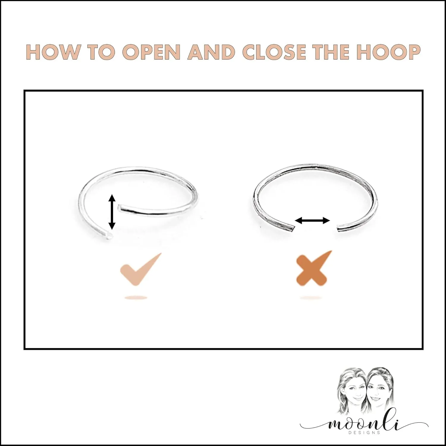 Septum Ring Rose Gold Filled Triangle Drop Shaped Hammered Piercing Nose Hoop 18 gauge Custom Size (8)