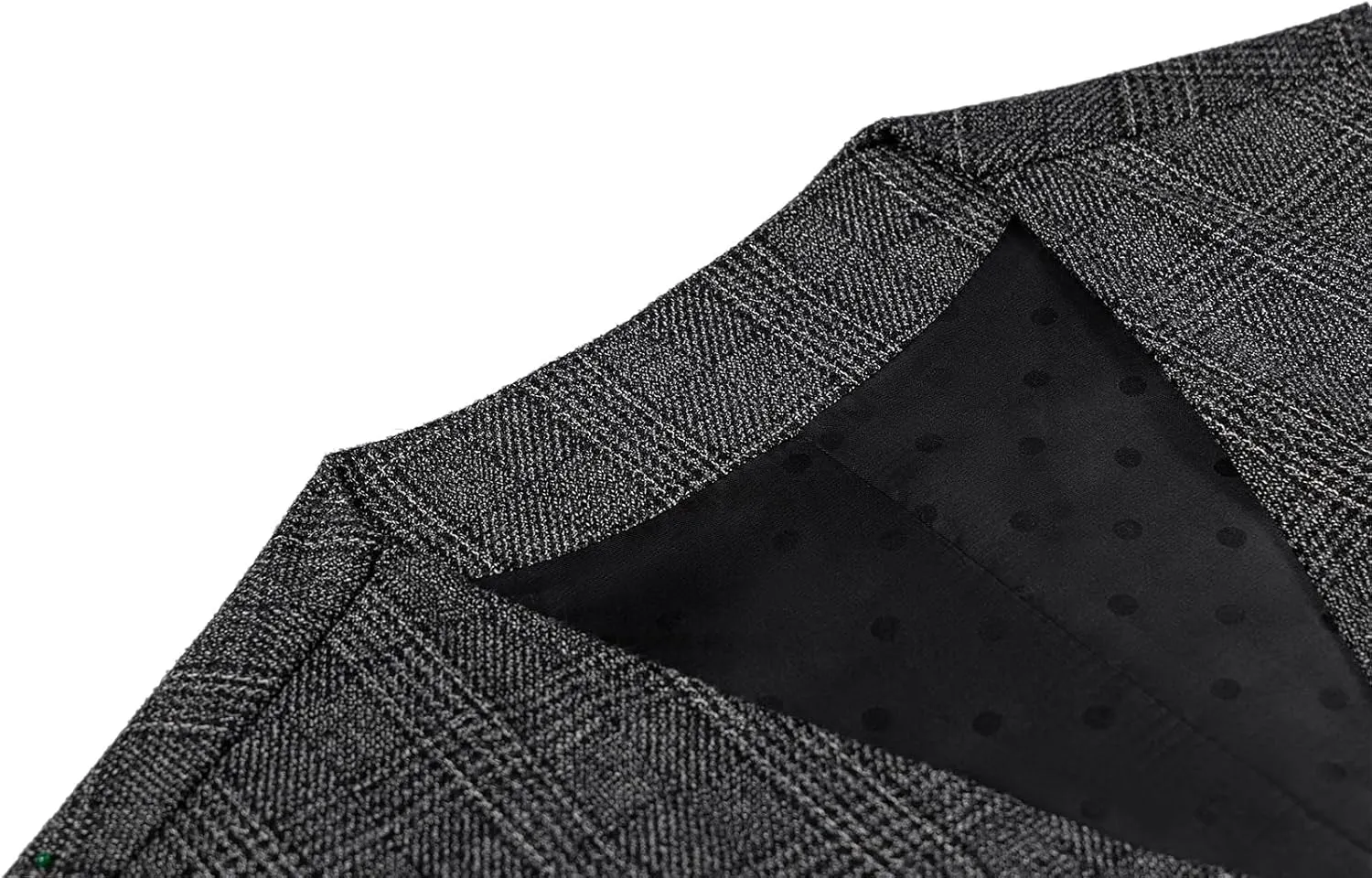 SevenBoy Mens Vintage Suit Vest Plaid Tweed Regular Fit Waistcoat Polka Dot