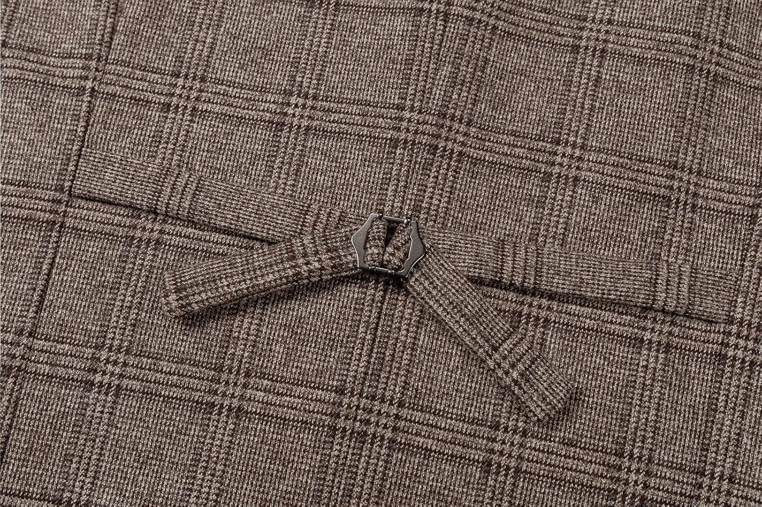 SevenBoy Mens Vintage Suit Vest Plaid Tweed Regular Fit Waistcoat Polka Dot