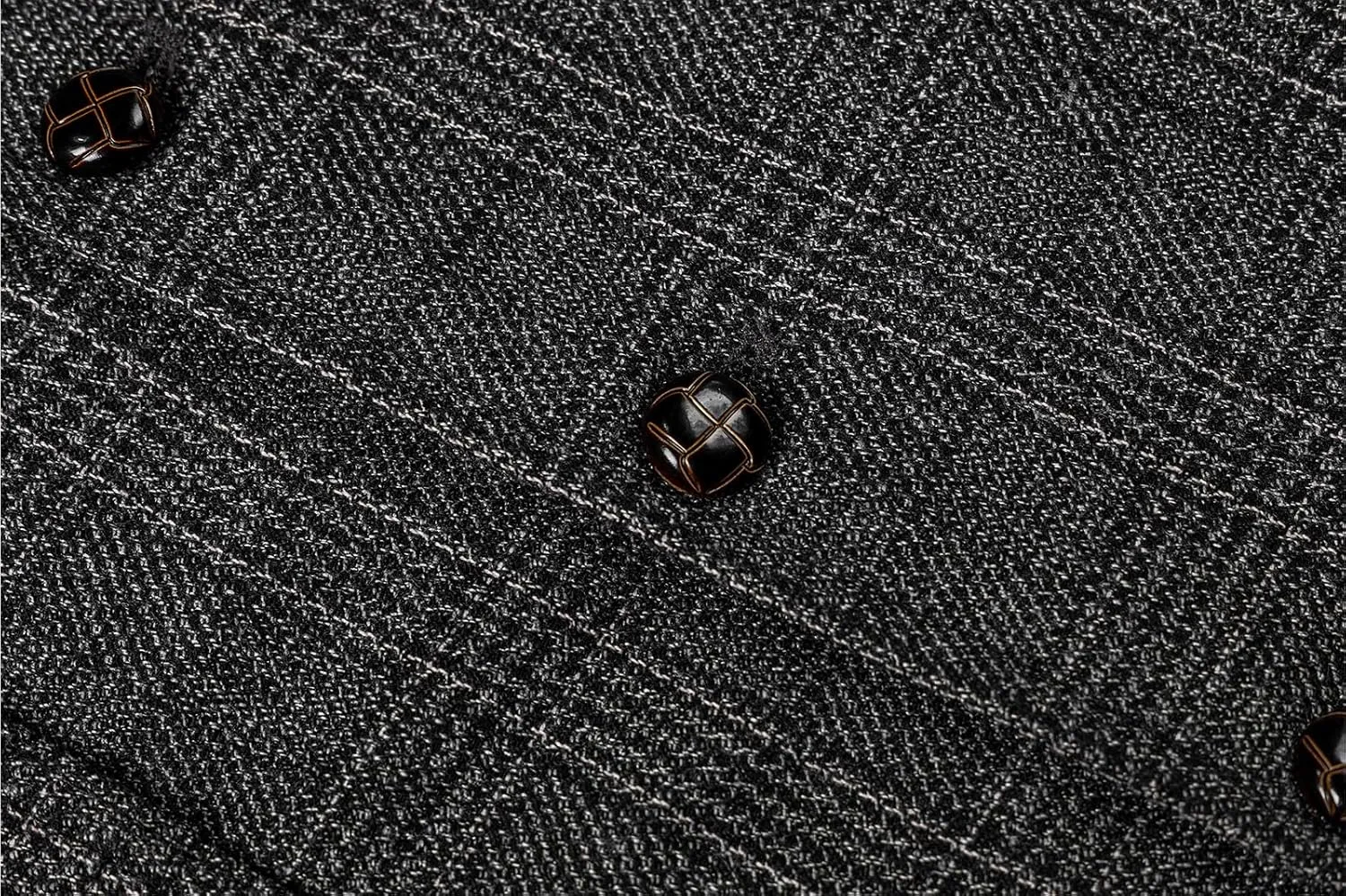 SevenBoy Mens Vintage Suit Vest Plaid Tweed Regular Fit Waistcoat Polka Dot