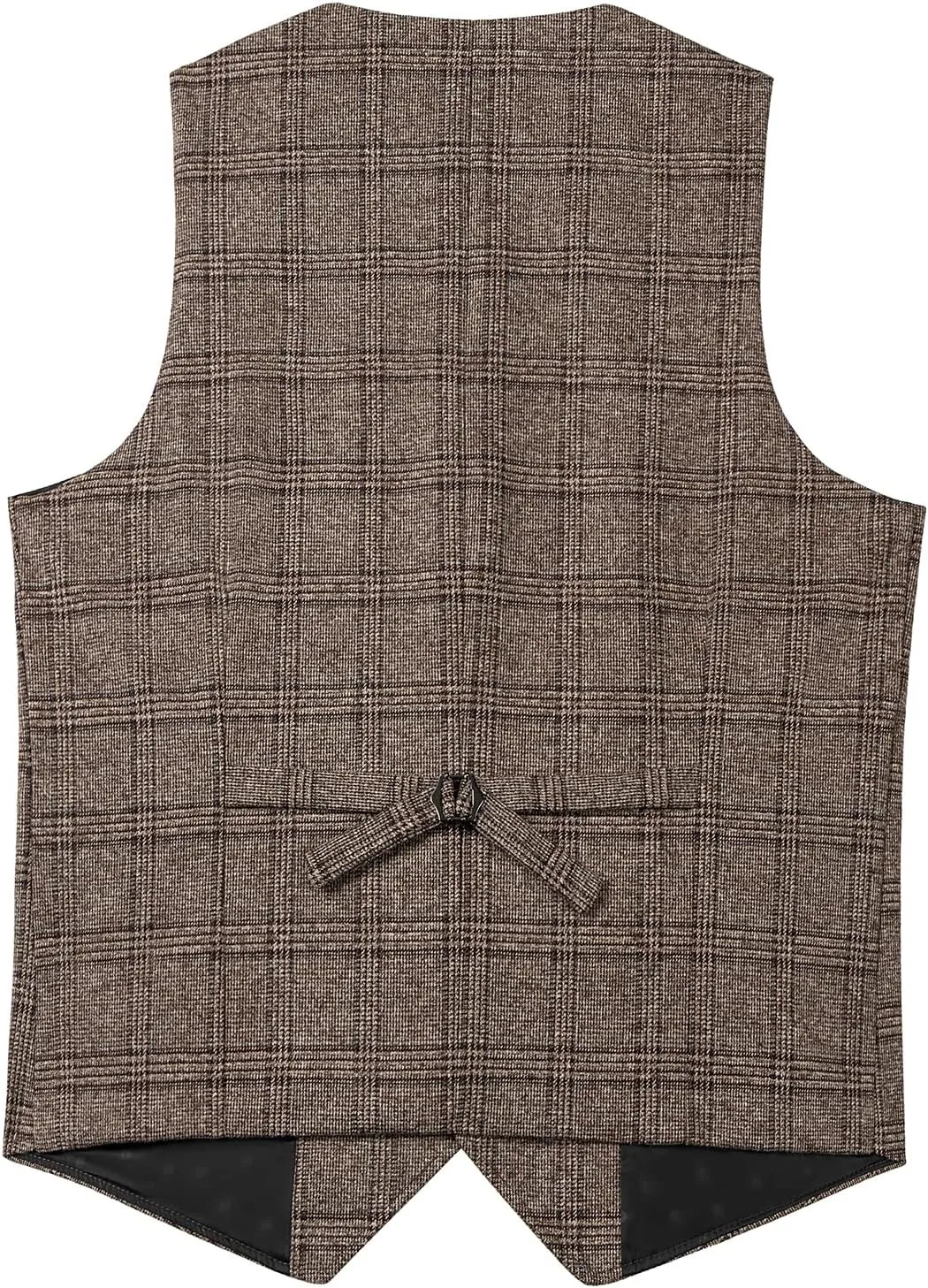 SevenBoy Mens Vintage Suit Vest Plaid Tweed Regular Fit Waistcoat Polka Dot