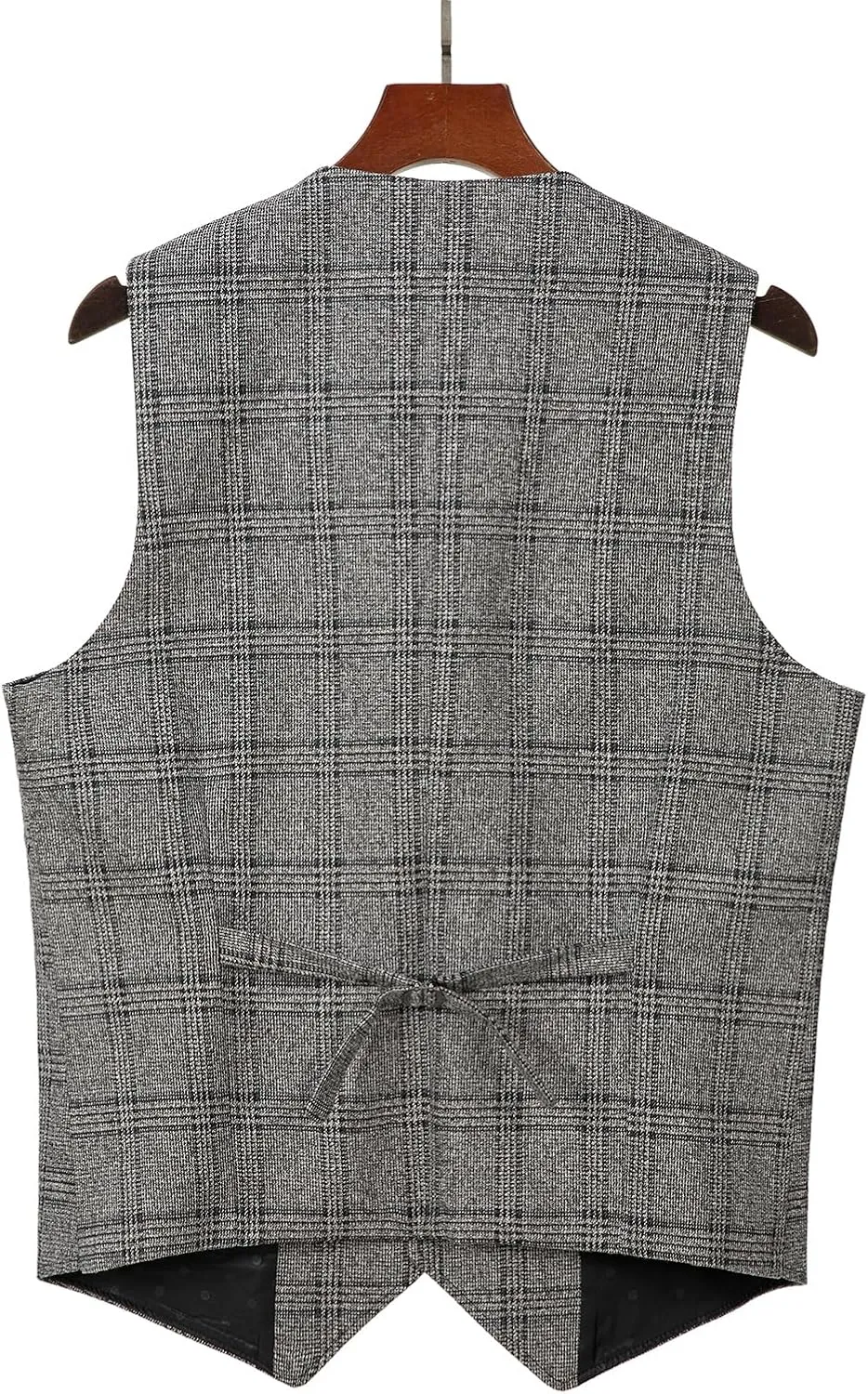 SevenBoy Mens Vintage Suit Vest Plaid Tweed Regular Fit Waistcoat Polka Dot