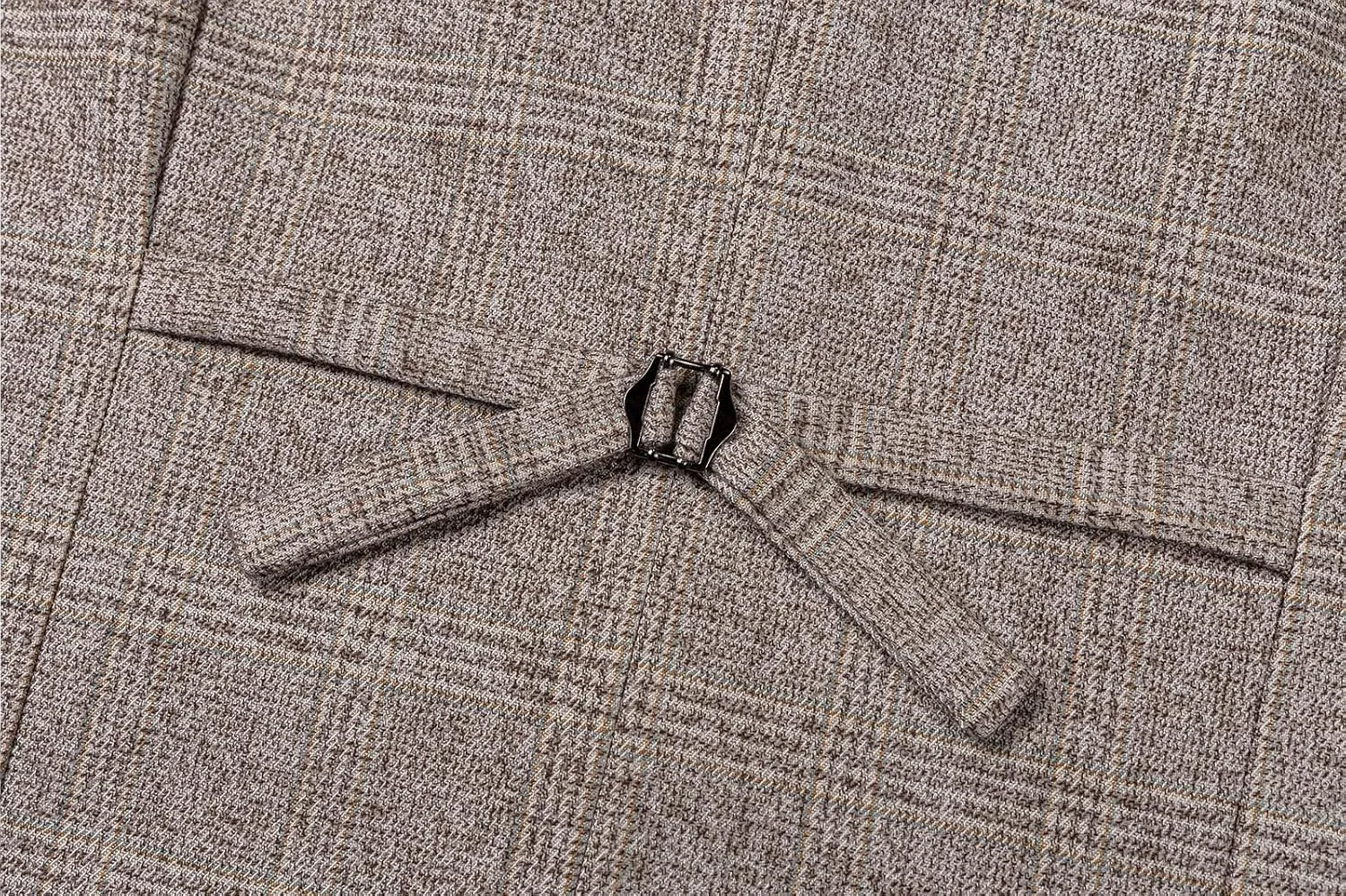 SevenBoy Mens Vintage Suit Vest Plaid Tweed Regular Fit Waistcoat Polka Dot