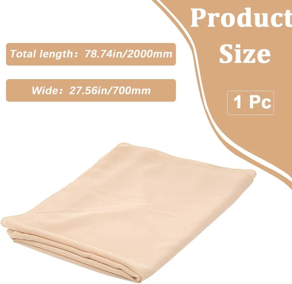 Sheer Shawls and Wraps Champagne Soild Womens Chiffon Shawl Polyester Elegant Soft Silky Lightweight Long Mesh Scarf Bulk for Women Evening Dresses Bridal Wedding Party Cover Up Accessories