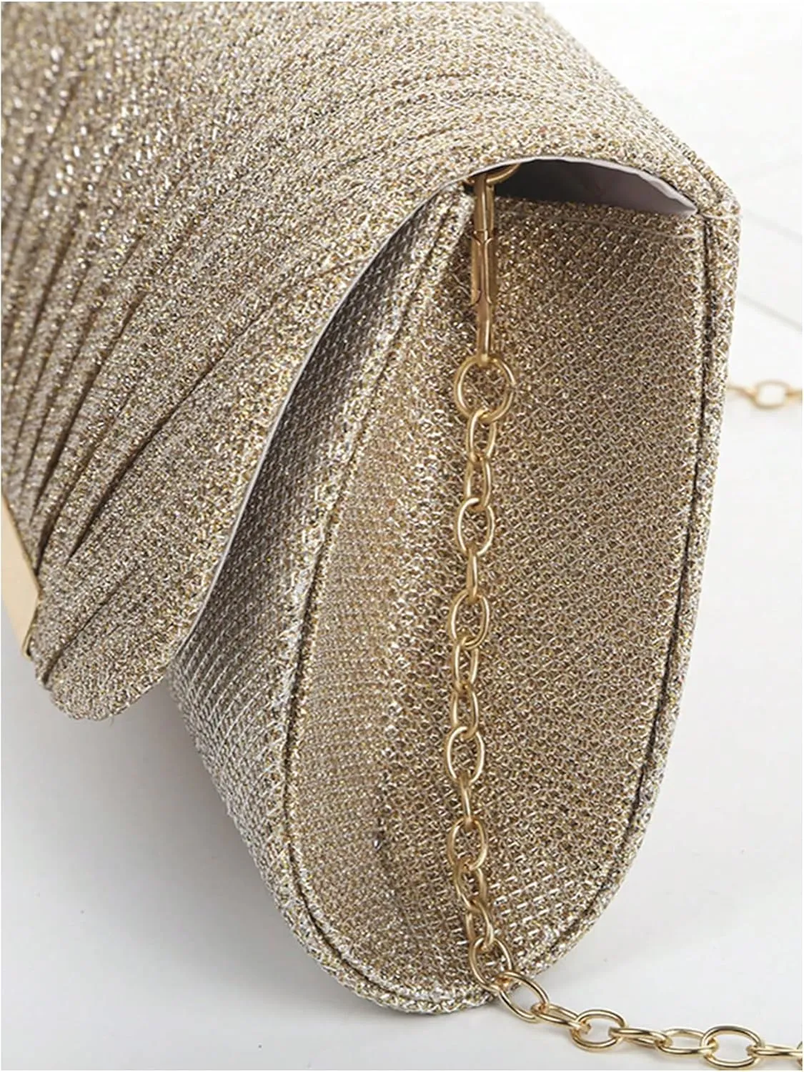 SHENHE Women's Glitter Evening Handbags Sparkly Flap Magnet Crossbody Bag Party Clutch Purse