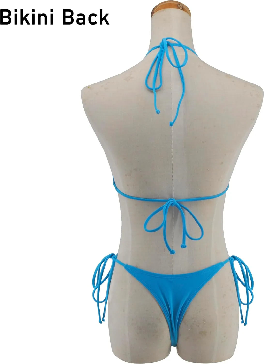 SHERRYLO Thong Bikini Swimsuit for Women Black Brazilian String Bikinis Bathing Suit Triangle Top Bathing Suits Swimsuits