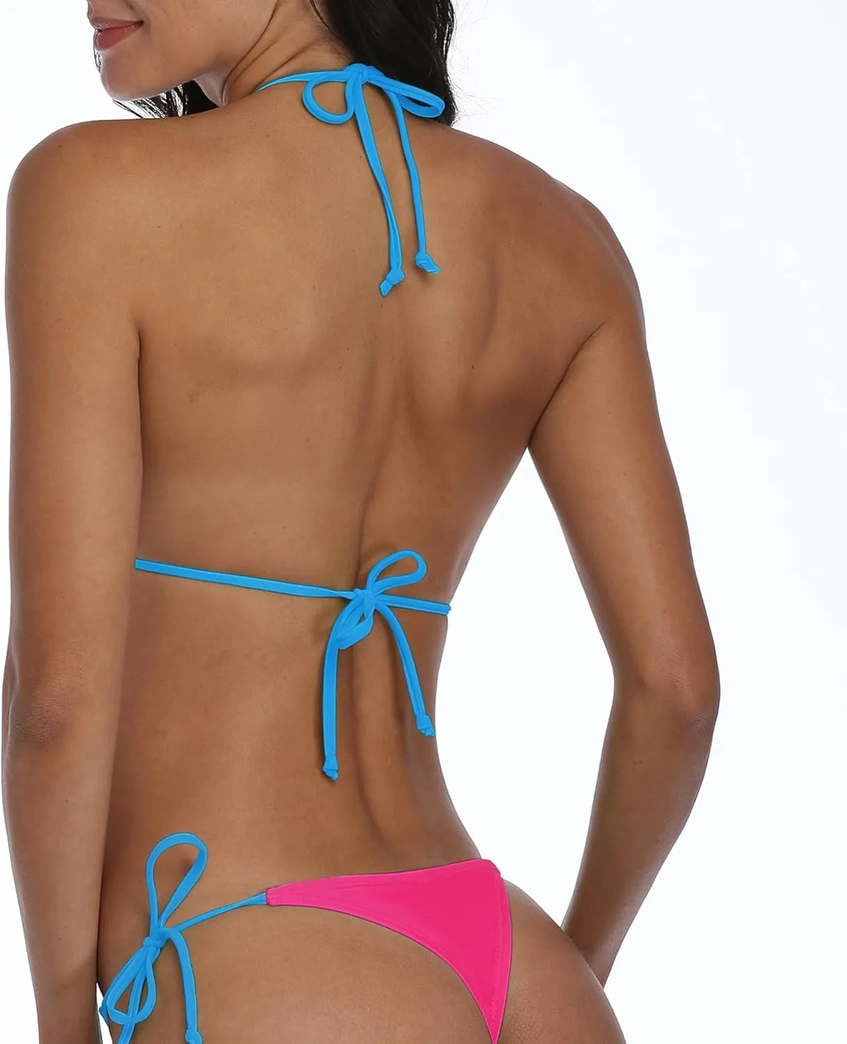 SHERRYLO Thong Bikini Swimsuit for Women Black Brazilian String Bikinis Bathing Suit Triangle Top Bathing Suits Swimsuits
