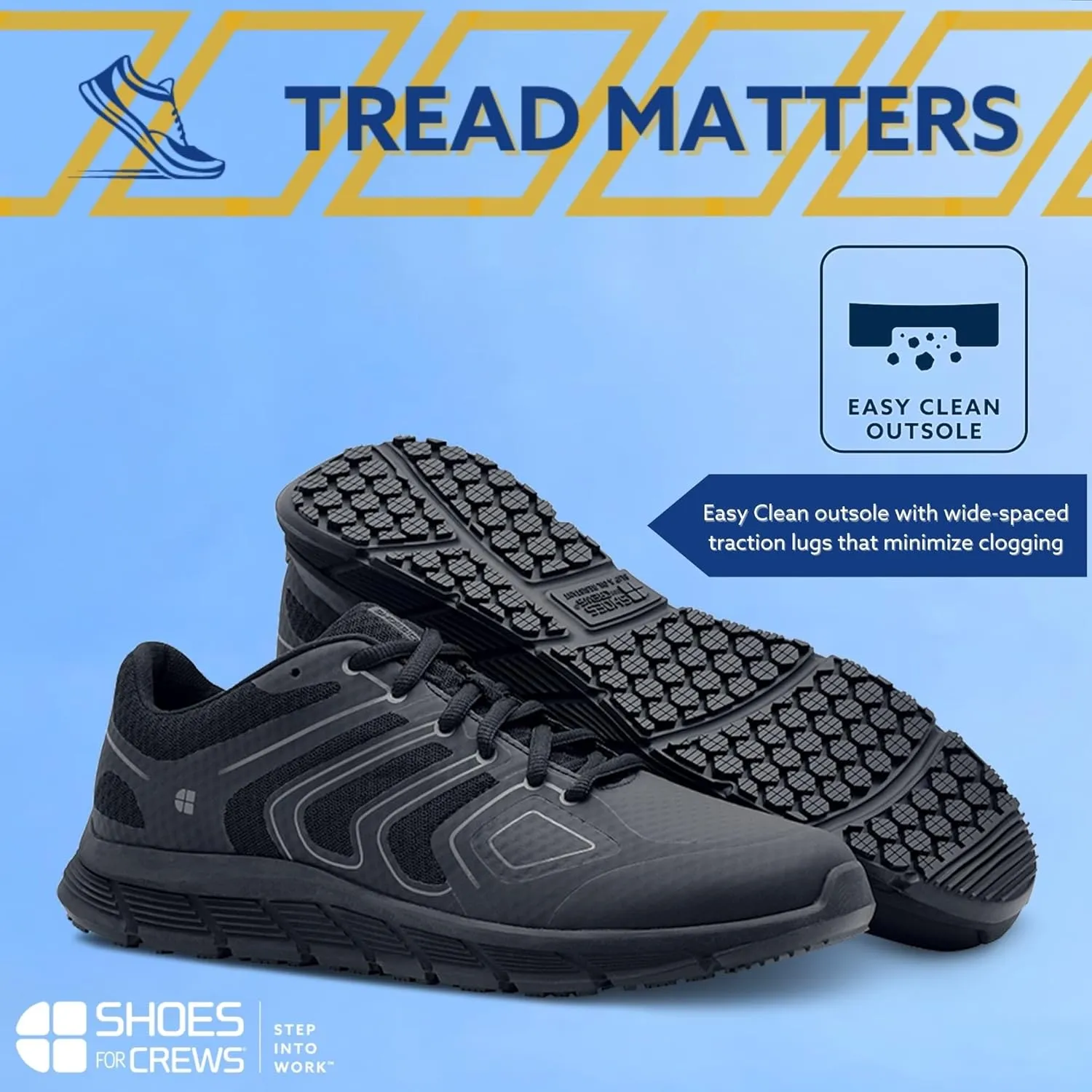 Shoes for Crews Stride, Mens Non Slip Athletic Work Shoes