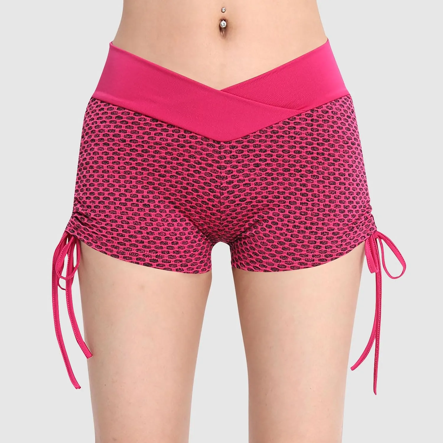 Shorts for Women Summer Fall Sport Gym Yoga Wrap Ruched Butt Scrunch Booty Shorts Women 2025 Trendy