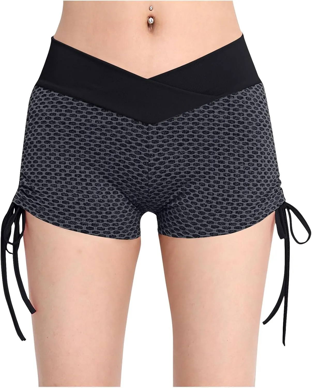 Shorts for Women Summer Fall Sport Gym Yoga Wrap Ruched Butt Scrunch Booty Shorts Women 2025 Trendy