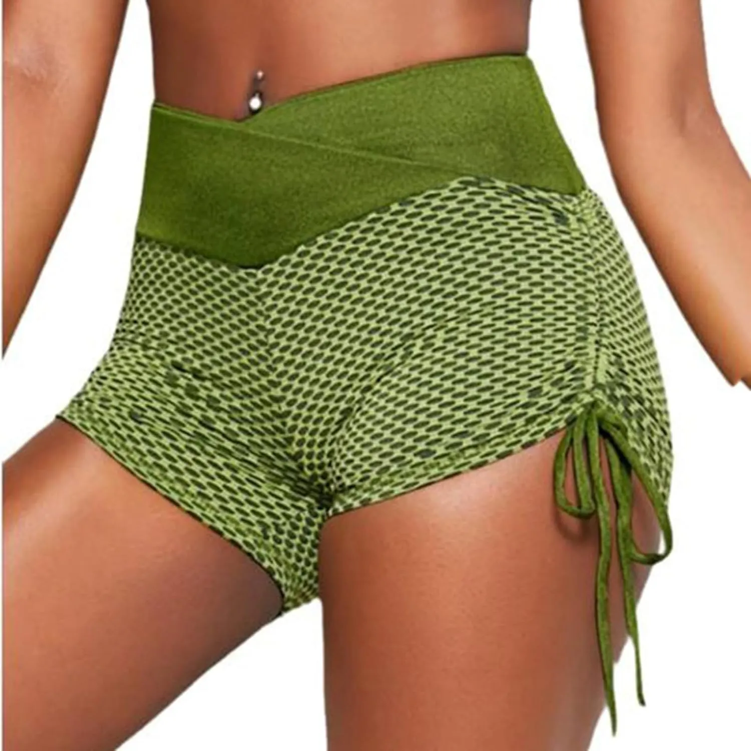 Shorts for Women Summer Fall Sport Gym Yoga Wrap Ruched Butt Scrunch Booty Shorts Women 2025 Trendy