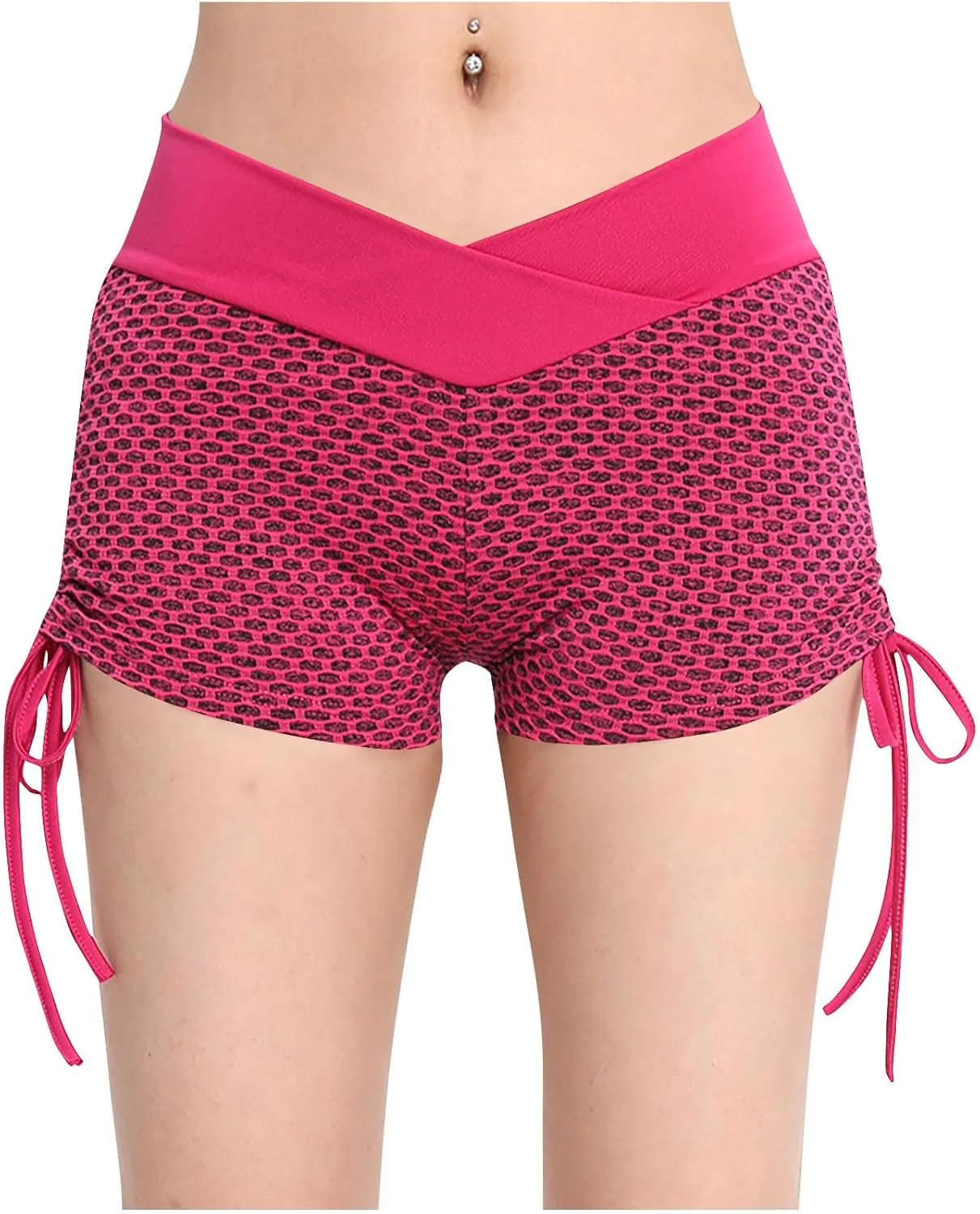 Shorts for Women Summer Fall Sport Gym Yoga Wrap Ruched Butt Scrunch Booty Shorts Women 2025 Trendy