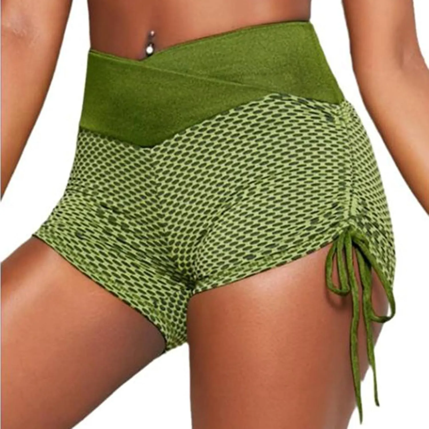 Shorts for Women Summer Fall Sport Gym Yoga Wrap Ruched Butt Scrunch Booty Shorts Women 2025 Trendy