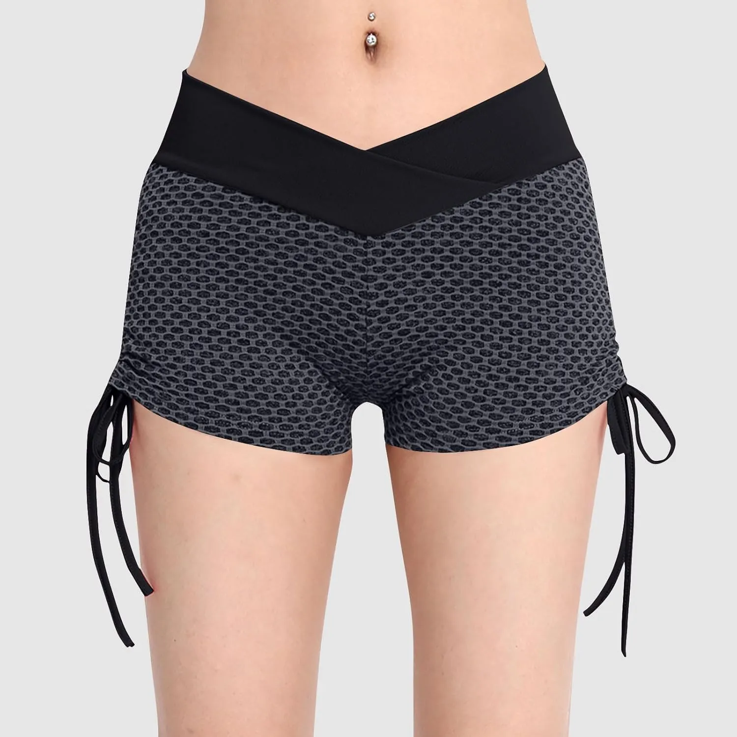 Shorts for Women Summer Fall Sport Gym Yoga Wrap Ruched Butt Scrunch Booty Shorts Women 2025 Trendy
