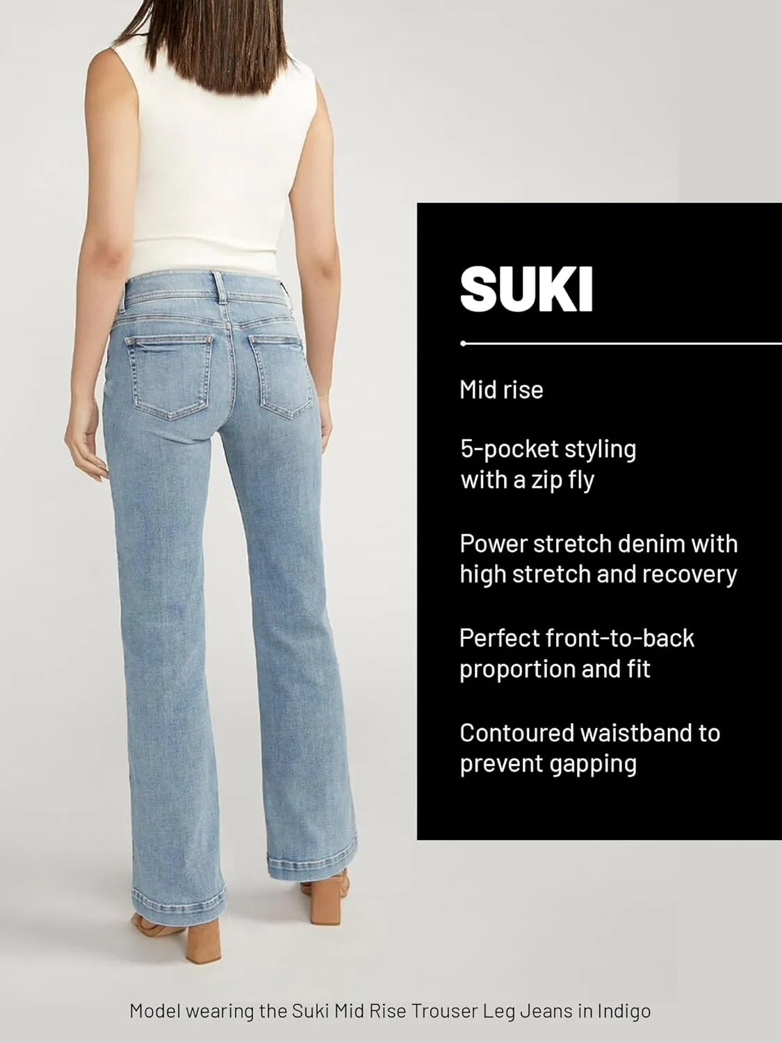 Silver Jeans Co. Women's Plus Size Suki Mid Rise Curvy Fit Straight Leg Jeans