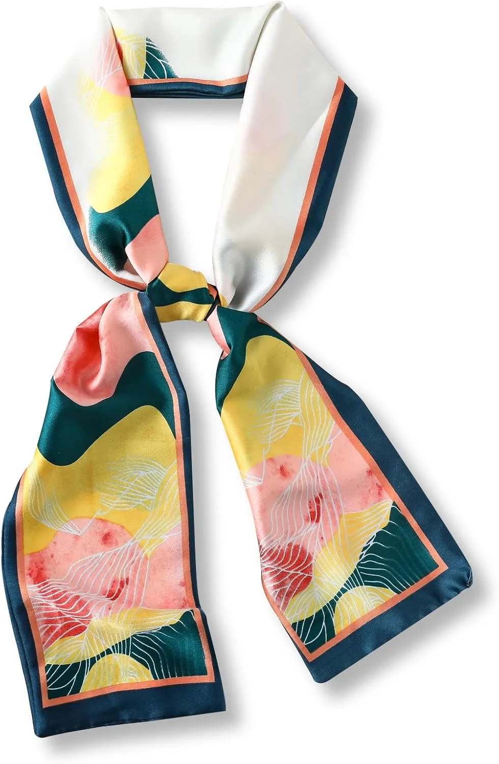Skinny Silk Scarf Women Retro Polka Dot Paisley Scarves Satin Narrow Long Neck Scarf Neckerchief Hairband Headdress