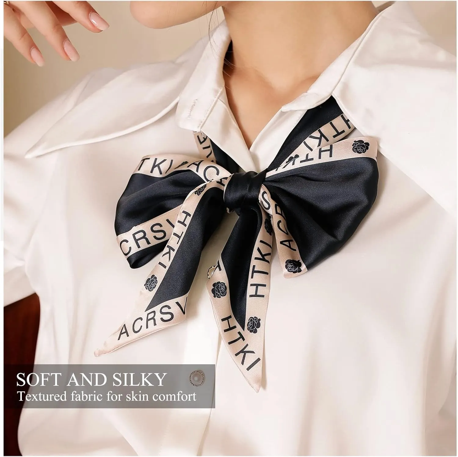 Skinny Silk Scarf Women Retro Polka Dot Paisley Scarves Satin Narrow Long Neck Scarf Neckerchief Hairband Headdress