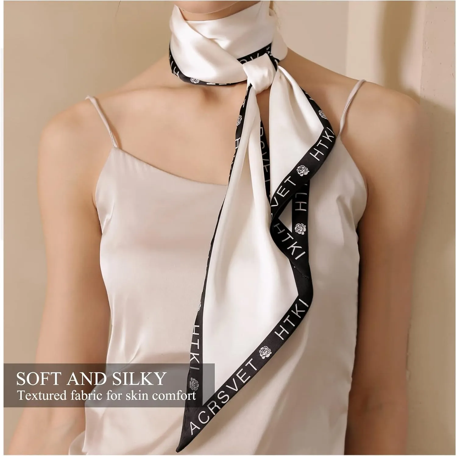 Skinny Silk Scarf Women Retro Polka Dot Paisley Scarves Satin Narrow Long Neck Scarf Neckerchief Hairband Headdress