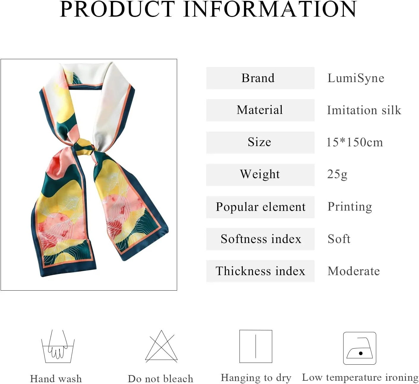 Skinny Silk Scarf Women Retro Polka Dot Paisley Scarves Satin Narrow Long Neck Scarf Neckerchief Hairband Headdress