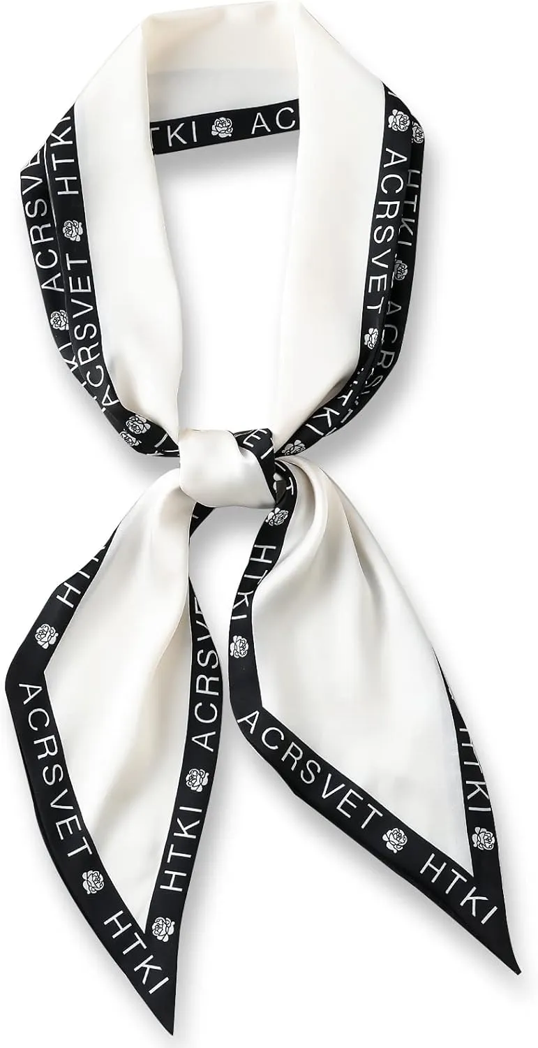 Skinny Silk Scarf Women Retro Polka Dot Paisley Scarves Satin Narrow Long Neck Scarf Neckerchief Hairband Headdress