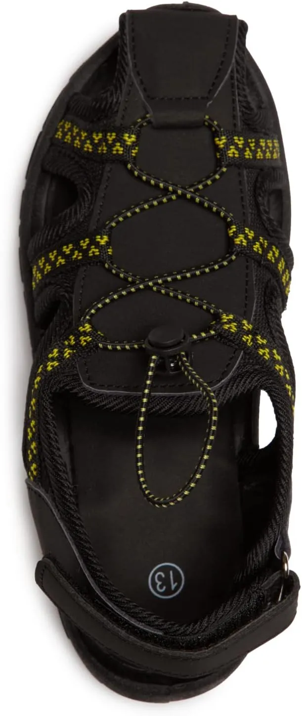 Skysole Boys Water Shoes, Rugged Closed Toe Back Strap Amphibian Sandals for Beach, Hiking & Outdoor Sports - Patterned/Solid