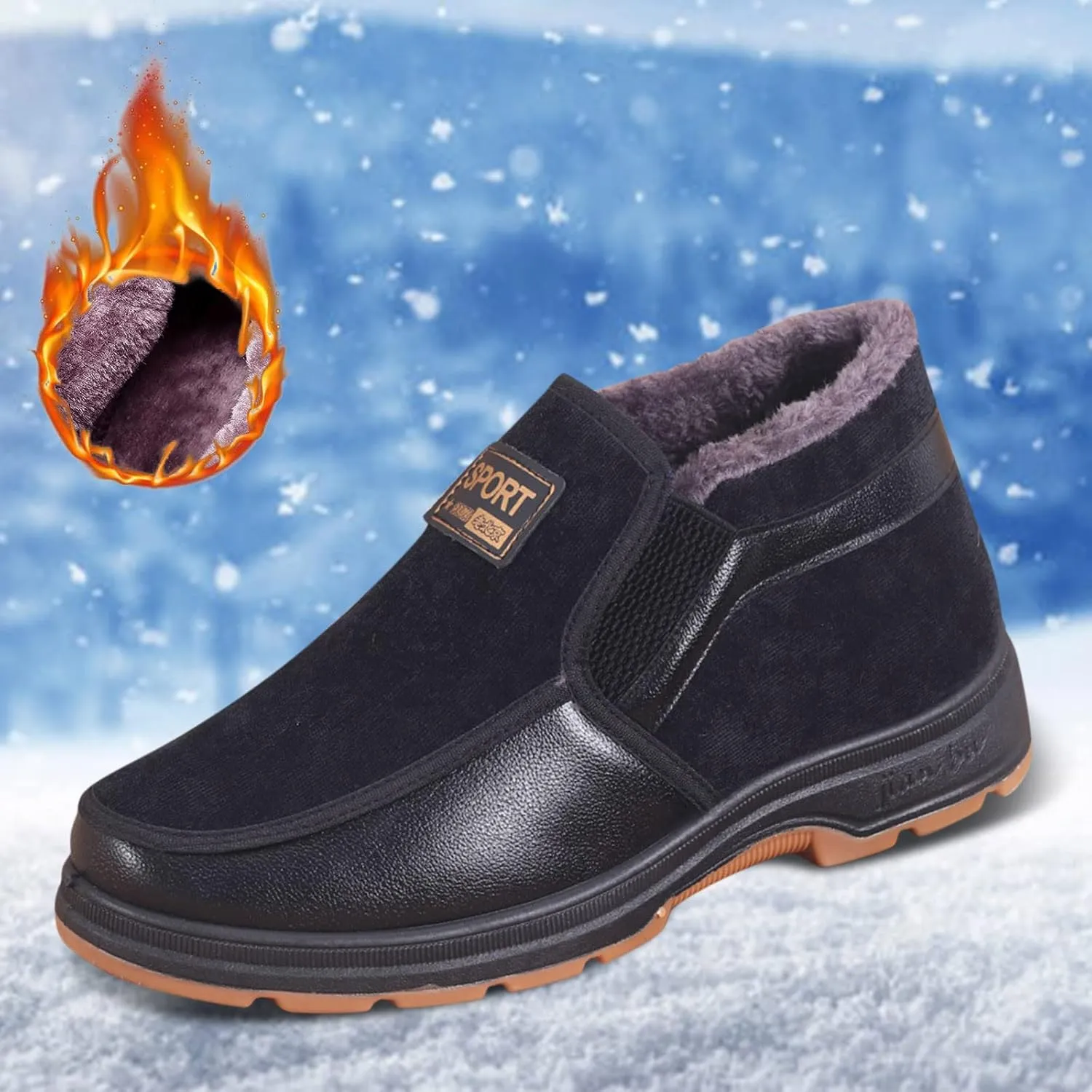 Snow Boots for Women Cute Water Shoes for Women Size 8 Snow Boots Winter Ankle Shoes for Women Waterproof Snow Snowboard Boots Women Womens Dress Waterproof Leather Ankle Boots Black