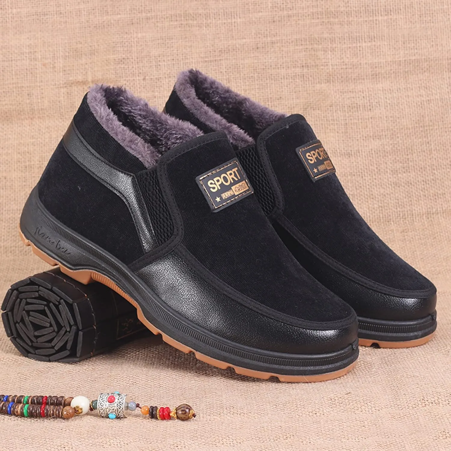 Snow Boots for Women Cute Water Shoes for Women Size 8 Snow Boots Winter Ankle Shoes for Women Waterproof Snow Snowboard Boots Women Womens Dress Waterproof Leather Ankle Boots Black