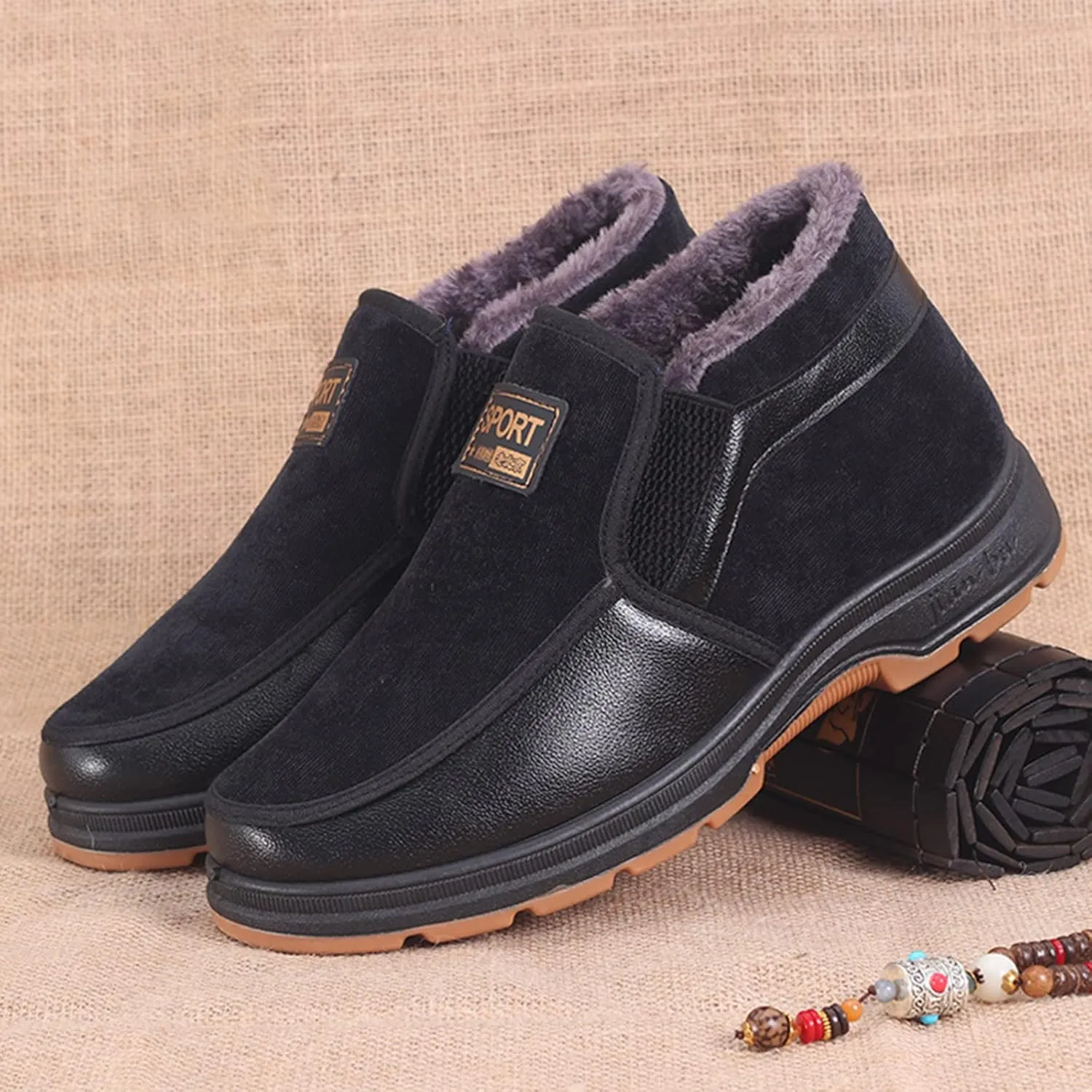 Snow Boots for Women Cute Water Shoes for Women Size 8 Snow Boots Winter Ankle Shoes for Women Waterproof Snow Snowboard Boots Women Womens Dress Waterproof Leather Ankle Boots Black