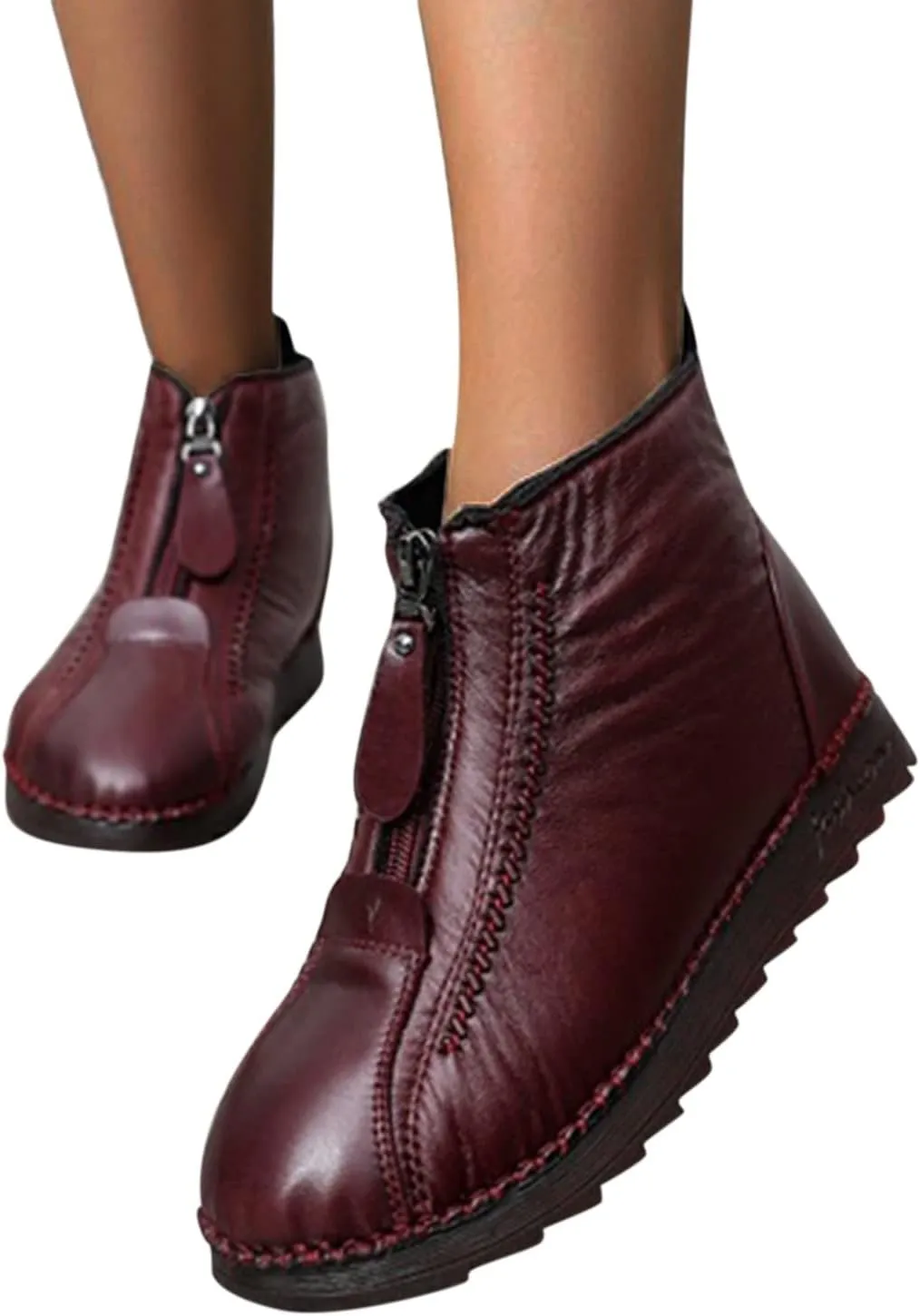Snow Boots for Women Waterproof Anti-slip Winter Boots Classic Fur Lined Booties Winter Warm Outdoor Ankle Boots Thickening Winter Shoes Walking Hiking Booties