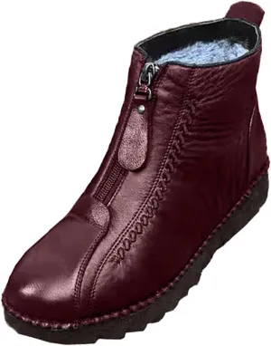 Snow Boots for Women Waterproof Anti-slip Winter Boots Classic Fur Lined Booties Winter Warm Outdoor Ankle Boots Thickening Winter Shoes Walking Hiking Booties