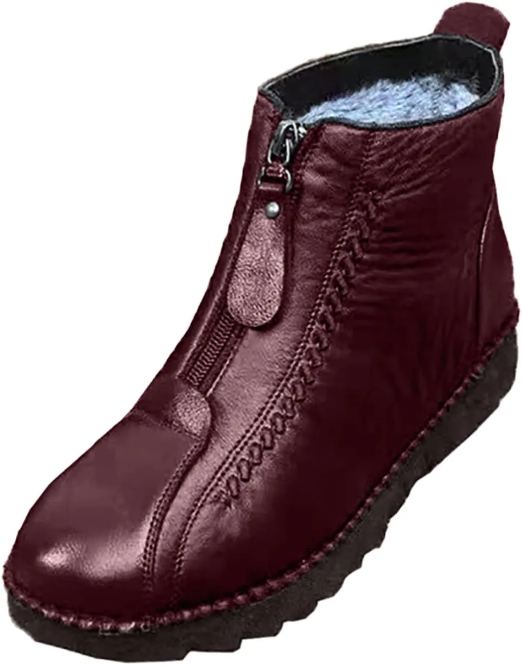Snow Boots for Women Waterproof Anti-slip Winter Boots Classic Fur Lined Booties Winter Warm Outdoor Ankle Boots Thickening Winter Shoes Walking Hiking Booties