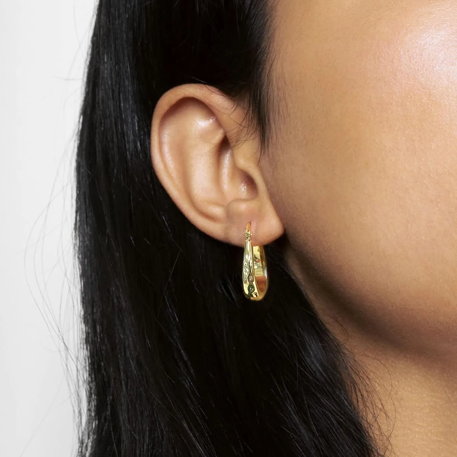 Sterling Silver Hoop Earrings for Women Silver Oval Hoop Earrings Hypoallergenic U Shaped Hoops Earring for Jewelry Gifts