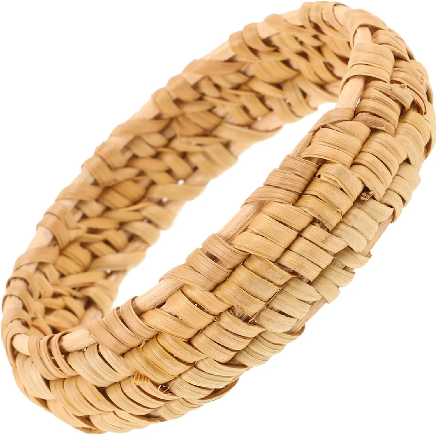 Straw Braided Bracelet Women's Fashion Bangle Bracelet Woven Ethnic Jewelry Wristband